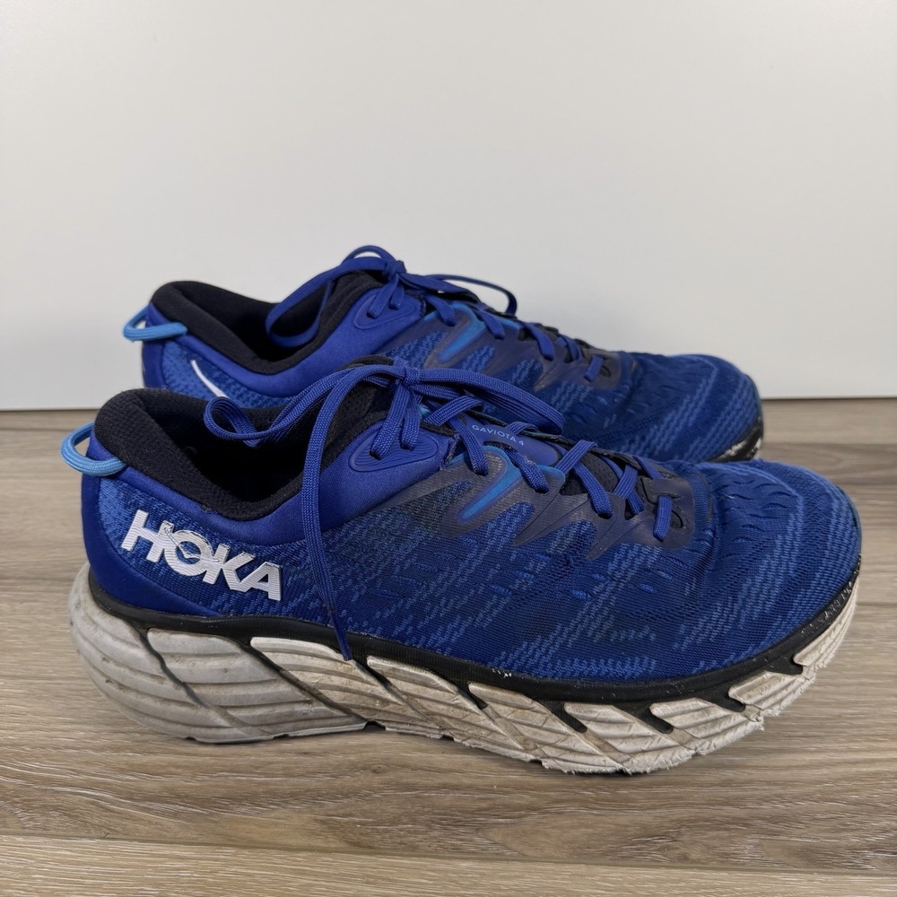 Hoka One One Gaviota 4 #1123198 BBGP Blue Trail Running Shoes Men Size 10.5 EE